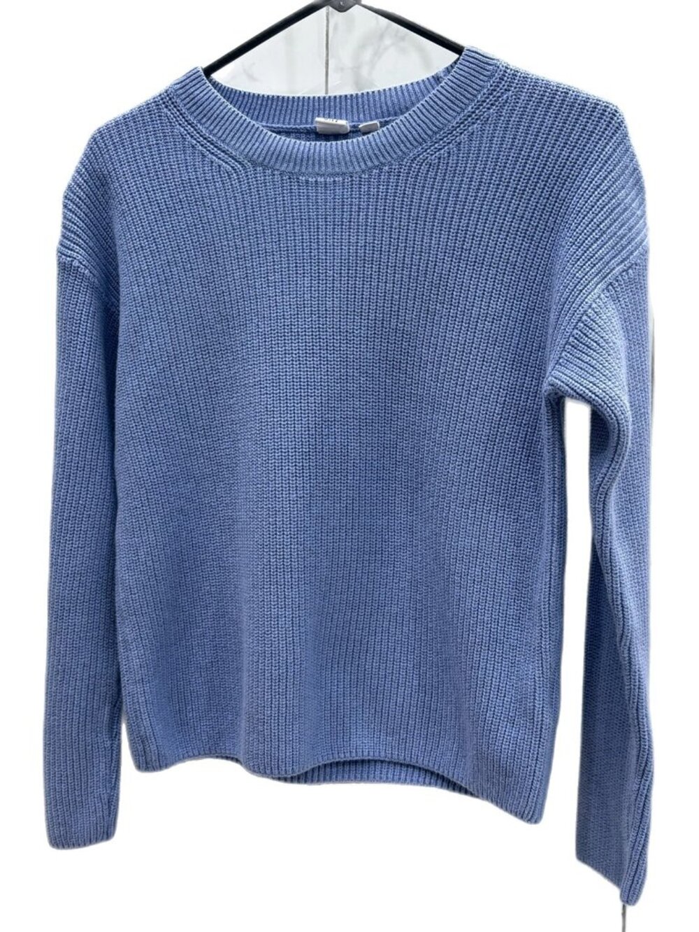 Gap Textured Stitch Crewneck Pullover Sweater Blue Size S - Picture 2 of 9
